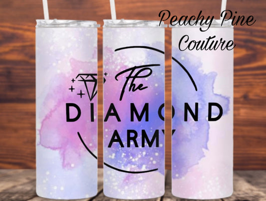 Diamond Army Merch Colorful Tumbler