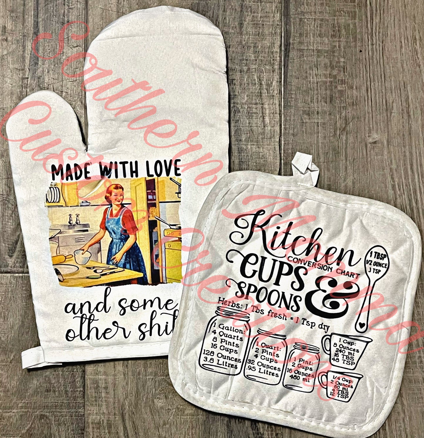 Kitchen Oven Mitt/Pot Holder Set