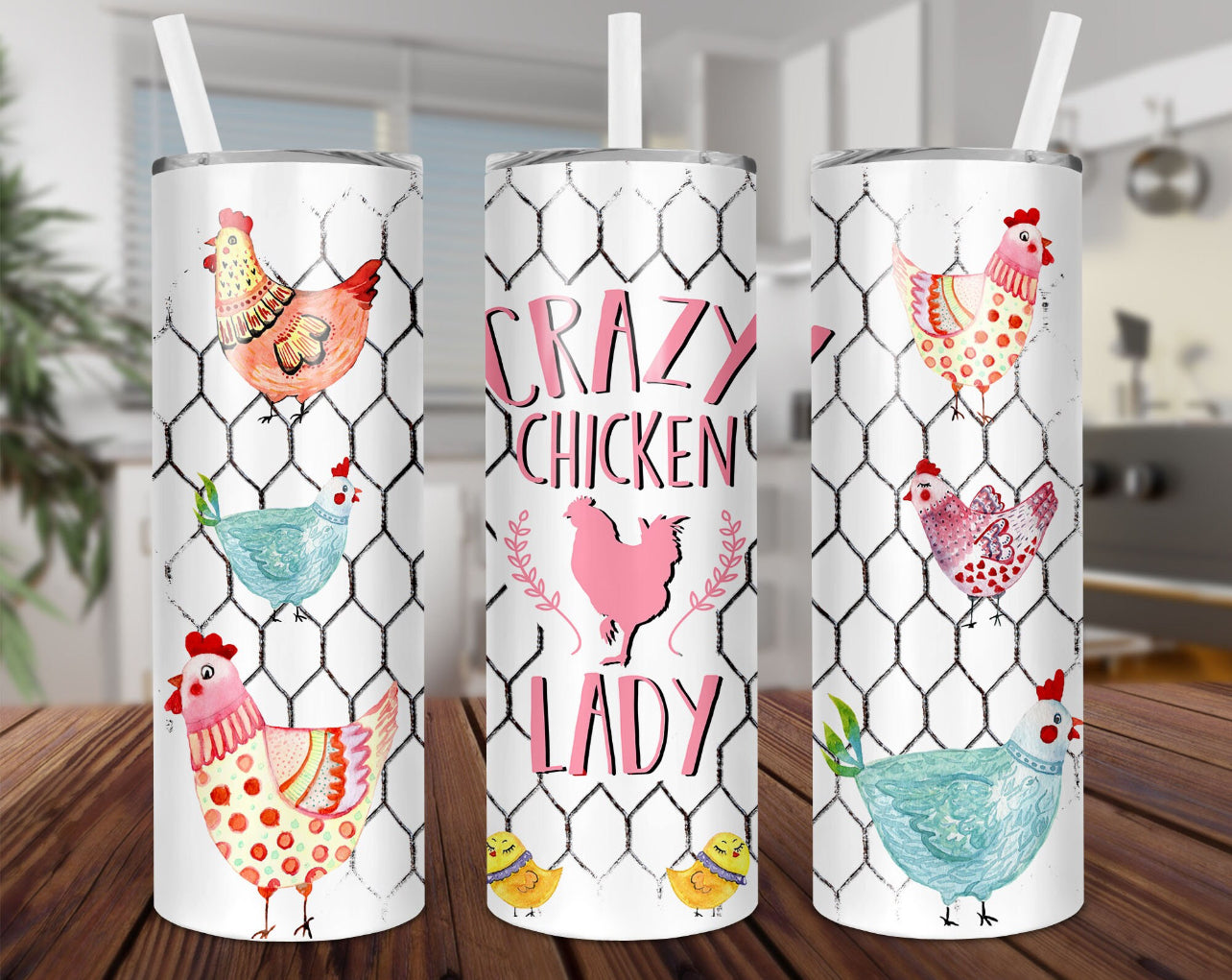 Crazy Chicken Lady Tumbler