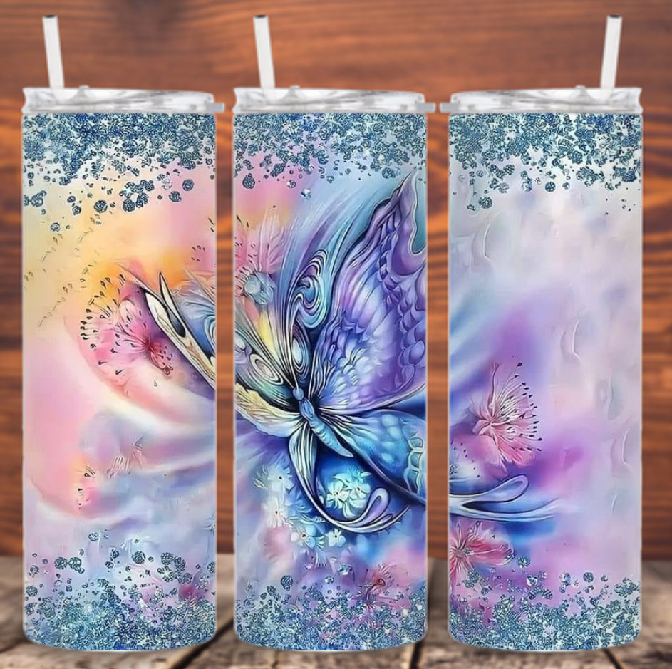 Sparkly Butterfly Tumbler