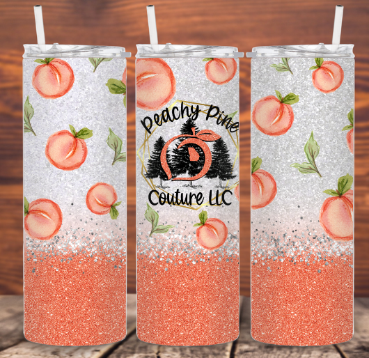 Peachy Pine Couture Tumbler